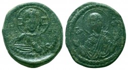 Anonymous follis. Bust of Christ. 10th - 12th C. AD, AE

Condition: Very Fine

Weight: 10.80 gr
Diameter: 28 mm