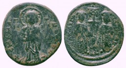 Anonymous follis. Depicting Christ. 10th - 12th C. AD, AE

Condition: Very Fine

Weight: 7.10 gr
Diameter: 28 mm