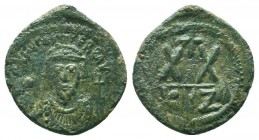 BYZANTINE.Maurice Tiberius, 582-602 AD.AE Half Follis, Cyzicus mint.

Condition: Very Fine

Weight: 5.00 gr
Diameter: 21 mm