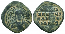 BYZANTINA.Basil II and Constantine VIII, 976-1028 AD, AE Anonymous follis. Bust of Christ.

Condition: Very Fine

Weight: 10.00 gr
Diameter: 30 mm