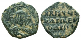 BYZANTINA.Basil II and Constantine VIII, 976-1028 AD, AE Anonymous follis. Bust of Christ.

Condition: Very Fine

Weight: 6.50 gr
Diameter: 24 mm