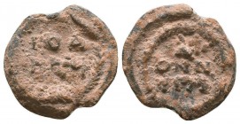 Byzantine bilingual lead seal (Latin&Greek) of John officer(6th cent.)

Condition: Very Fine

Weight: 12.10 gr
Diameter: 26 mm
