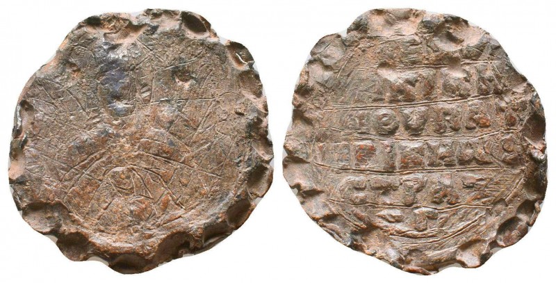 Byzantine lead seal of Akiles or Kakikes (Gagik), anthypatos, patrikios and stra...