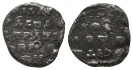 BYZANTINE SEALS. Philaretos protospatharios and strategos; Brachamios? (Circa 9th - 11th century).

Condition: Very Fine

Weight: 8.50 gr
Diamete...