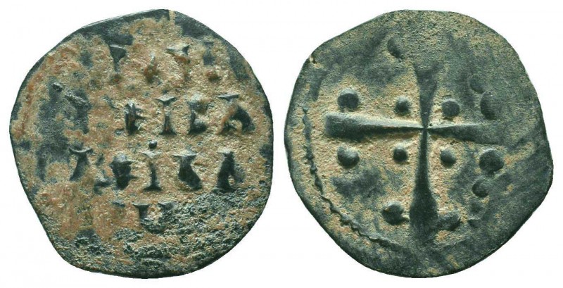 CRUSADERS. Uncertain. 1108-1118 AD.AE Follis. 

Condition: Very Fine

Weight: 2....