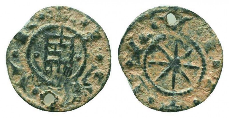 CRUSADERS, Lordship of Beirut. Raymond of Tripoli. 1184-1186. Æ Pougeoise 

Cond...