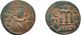 ARAB-BYZANTINE. Circa 685-705 AD. Æ Fals 

Condition: Very Fine

Weight: 3.00 gr
Diameter: 19 mm