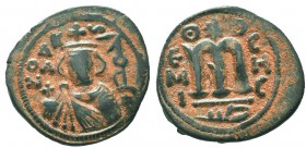 ARAB-BYZANTINE. Circa 685-705 AD. Æ Fals 

Condition: Very Fine

Weight: 4.20 gr
Diameter: 22 mm