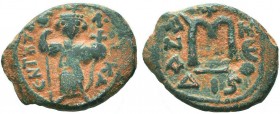 ARAB-BYZANTINE. Circa 685-705 AD. Æ Fals 

Condition: Very Fine

Weight: 5.50 gr
Diameter: 24 mm