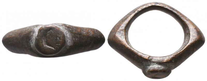 Byzantine Empire, 8th-11th century AD. Bronze seal Ring,

Condition: Very Fine

...
