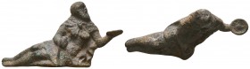 Ancient Roman bronze Male Statue, 1st - 2nd Century A.D

Condition: Very Fine

Weight: 65.00 gr
Diameter: 68 mm