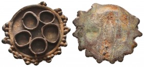 Armenian or Byzantine Silver Fligree Decorated Pendant, Circa 5th-7th Century AD.

Condition: Very Fine

Weight: 3.80 gr
Diameter: 29 mm