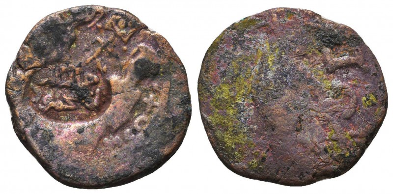 Byzantine Bronze coin arabic countermark on it , RARE!

Condition: Very Fine

We...