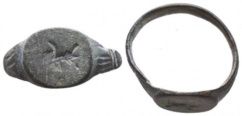Ancient Rome, 1st-4th century AD. Bronze seal ring.

Condition: Very Fine

Weigh...
