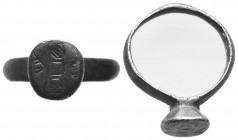 Crusaders Silver Cross Ring , Circa 10th-12th Century AD.

Condition: Very Fine

Weight: 4.40 gr
Diameter: 26 mm