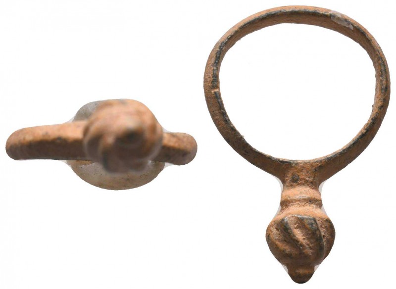 Islamic Bronze Ring, Circa 13th-16th Century AD.

Condition: Very Fine

Weight: ...
