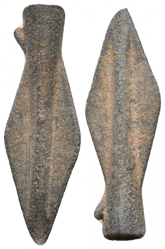 Ancient Greek/Scythian bronze arrowhead. 5th-2nd century BC. Bilobate and barbed...