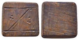 Byzantine Empire, c. 6th-8th century AD. Bronze Jewelery Weight

Condition: Very Fine

Weight: 4.30 gr
Diameter: 13 mm