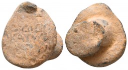 Byzantine Empire, c. 6th-8th century AD. Lead Seal

Condition: Very Fine

Weight: 14.70 gr
Diameter: 22 mm