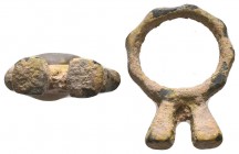 Byzantine Empire, c. 6th-8th century AD. Bronze Ring

Condition: Very Fine

Weight: 5.90 gr
Diameter: 27 mm