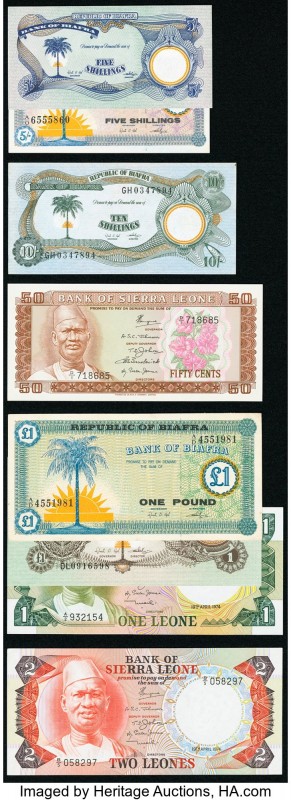 Biafra and Sierra Leone Group Lot of 15 Examples About Uncirculated-Crisp Uncirc...