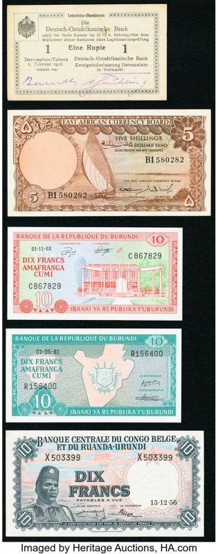 World (Burundi, East Africa and more) Group Lot of 9 Examples About Uncirculated...