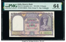 India Reserve Bank of India 10 Rupees ND (1943) Pick 24 Jhunjuhnwalla-Razack 4.6.1 PMG Choice Uncirculated 64. Staple holes at issue.

HID09801242017
...
