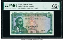 Kenya Central Bank of Kenya 10 Shillings 1.7.1967 Pick 2b PMG Gem Uncirculated 65 EPQ. 

HID09801242017

© 2020 Heritage Auctions | All Rights Reserve...