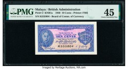 Malaya Board of Commissioners of Currency 10 Cents 15.8.1940 Pick 2 KNB1a PMG Choice Extremely Fine 45. As made ink.

HID09801242017

© 2020 Heritage ...