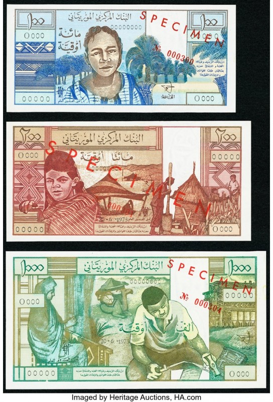 Mauritania Group Lot of 3 Specimen Crisp Uncirculated. From the Brigadier Genera...