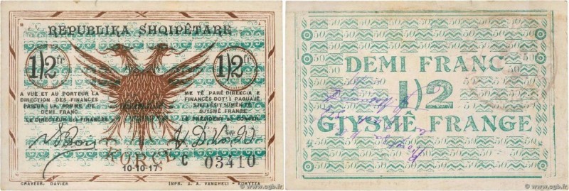 Country : ALBANIA 
Face Value : 0,50 Franc 
Date : 10 octobre 1917 
Period/Provi...