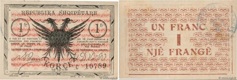 Country : ALBANIA 
Face Value : 1 Franc 
Date : 10 octobre 1917 
Period/Province...