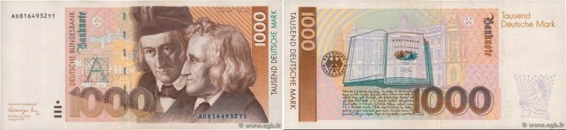 Country : GERMAN FEDERAL REPUBLIC 
Face Value : 1000 Deutsche Mark 
Date : 01 ao...