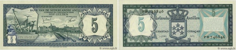 Country : NETHERLANDS ANTILLES 
Face Value : 5 Gulden 
Date : 01 juin 1972 
Peri...