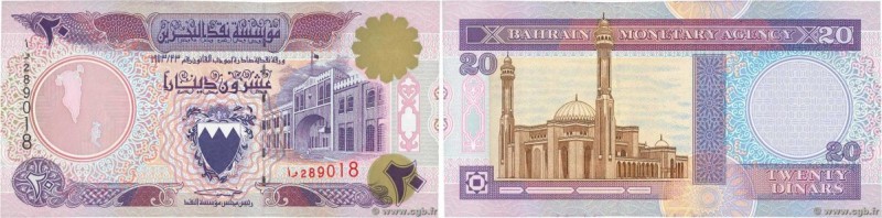 Country : BAHRAIN 
Face Value : 20 Dinars 
Date : (1993) 
Period/Province/Bank :...
