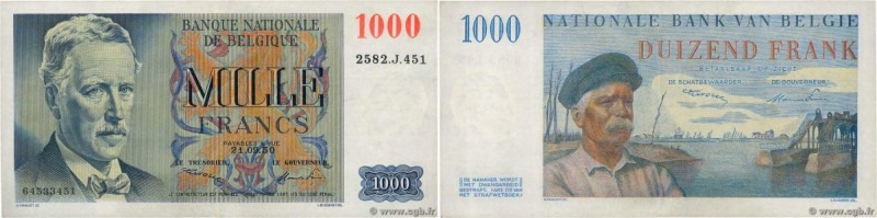 Country : BELGIUM 
Face Value : 1000 Francs 
Date : 21 septembre 1950 
Period/Pr...