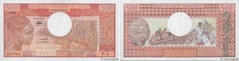Country : CONGO 
Face Value : 500 Francs 
Date : 01 janvier 1983 
Period/Provinc...