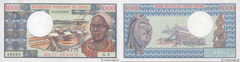 Country : CONGO 
Face Value : 1000 Francs 
Date : 01 janvier 1982 
Period/Provin...