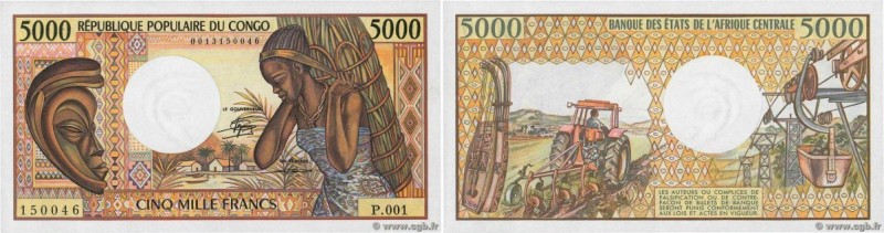 Country : CONGO 
Face Value : 5000 Francs 
Date : (1984) 
Period/Province/Bank :...