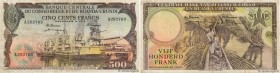 Country : BELGIAN CONGO 
Face Value : 500 Francs 
Date : 01 octobre 1957 
Period/Province/Bank : Banque Centrale du Congo Belge et du Ruanda-Urundi 
C...