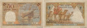 Country : DJIBOUTI 
Face Value : 50 Francs Petit numéro 
Date : (1952) 
Period/Province/Bank : Trésor Public. Côte Française des Somalis 
Catalogue re...
