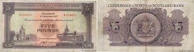 Country : SCOTLAND 
Face Value : 5 Pounds 
Date : 02 mai 1953 
Period/Province/Bank : Clydesdale & North of Scotland Bank Limited 
Catalogue reference...