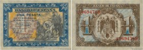 Country : SPAIN 
Face Value : 1 Peseta 
Date : 01 juin 1940 
Period/Province/Bank : Banco de Espana 
Catalogue reference : P.121a 
Alphabet - signatur...