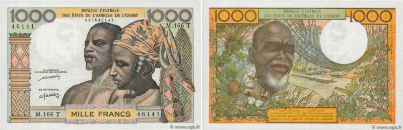 Country : WEST AFRICAN STATES 
Face Value : 1000 Francs 
Date : (1977) 
Period/P...