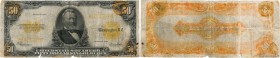 Country : UNITED STATES OF AMERICA 
Face Value : 50 Dollars 
Date : 1922 
Period/Province/Bank : Gold Certificate 
Catalogue reference : P.276 
Additi...