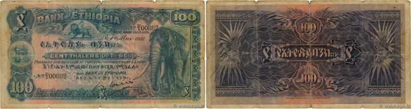 Country : ETHIOPIA 
Face Value : 100 Thalers 
Date : 01 mai 1932 
Period/Provinc...