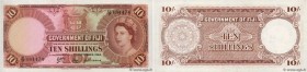 Country : FIJI 
Face Value : 10 Shillings 
Date : 01 septembre 1964 
Period/Province/Bank : Government of Fiji 
Catalogue reference : P.52d 
Alphabet ...