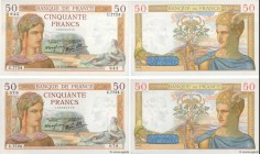 Country : FRANCE 
Face Value : 50 Francs CÉRÈS modifié Lot 
Date : 17 mars 1938 
Period/Province/Bank : Banque de France, XXe siècle 
Catalogue refere...