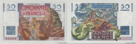 Country : FRANCE 
Face Value : 50 Francs LE VERRIER 
Date : 03 octobre 1946 
Period/Province/Bank : Banque de France, XXe siècle 
Catalogue reference ...