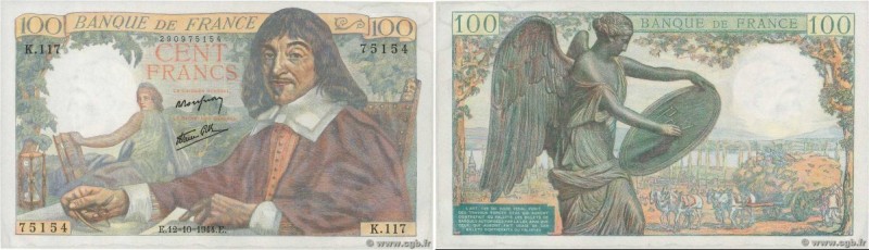 Country : FRANCE 
Face Value : 100 Francs DESCARTES 
Date : 12 octobre 1944 
Per...